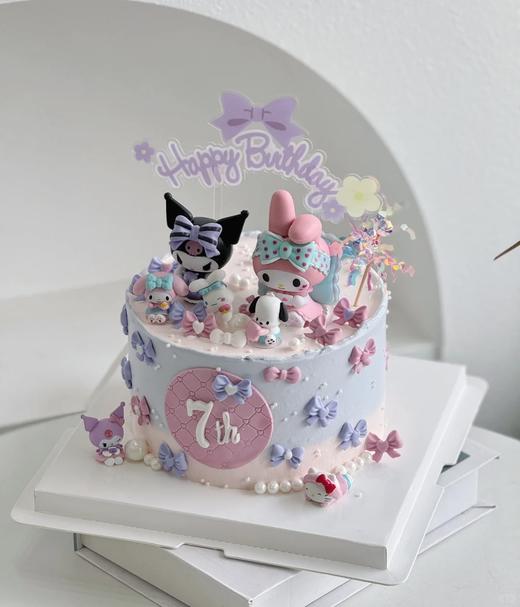 库洛米美乐蒂玩偶卡通蛋糕(大玩偶造型随机)-低糖处理无添加 商品图0