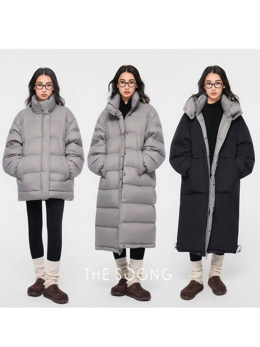 THESOONG"多种穿法"定制高克重90白鹅绒锁保暖羽绒服HWYRF8053 商品图0