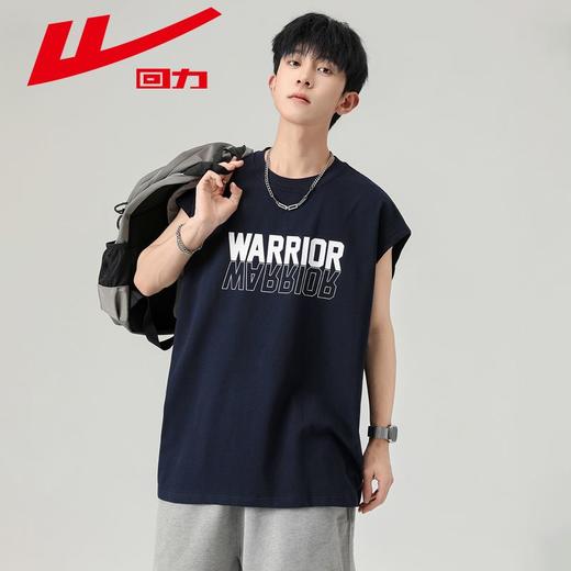 回力纯棉T恤男士2025夏季新款美式复古重磅背心宽松潮流无袖上衣 商品图2