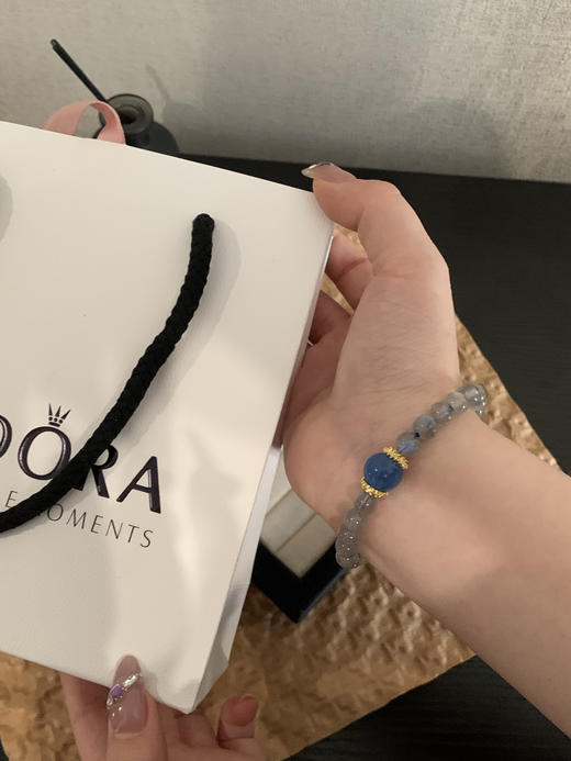 D111344海蓝宝白月光手链露思同款水晶手链 商品图8