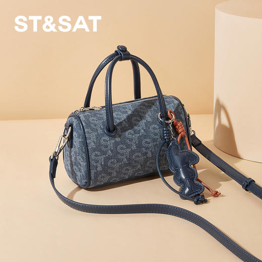 星期六牛仔波士顿手提斜挎单肩包SSD521A0BF 商品图2