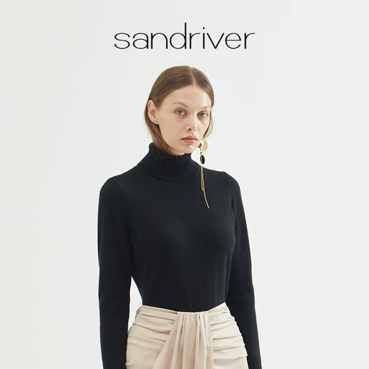 双翻领羊绒女套衫    DSF13W009N 商品图0