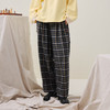 谜底阔腿裤长裤2025年冬季新品复古格纹橡筋后腰撞色女254MK1692 商品缩略图0