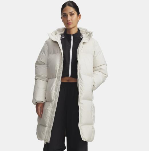 安德玛女子UA Limitless热冬系列700蓬长款鸭绒羽绒服1384649-110 商品图0