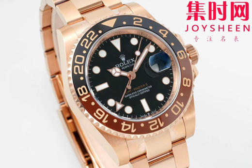 劳力士EWE格林尼治型系列“沙士圈”全玫金格林尼治GMT 3285机 三珠带 板带 男士腕表 商品图1