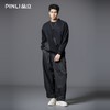 PINLI品立2025秋冬新款设计感拼接圆领卫衣潮牌男士宽松休闲上衣B253109104 商品缩略图1