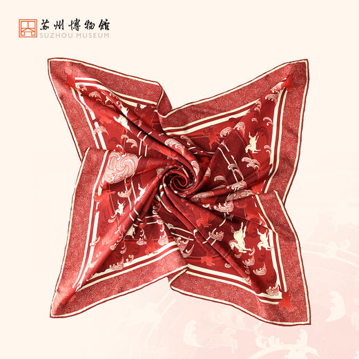 苏州博物馆 马跃新程方巾 商品图3