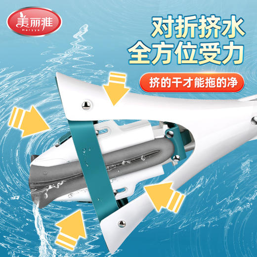 【大时代胶棉拖】美丽雅大时代吸水对折挤水胶棉拖大号38cm 商品图3