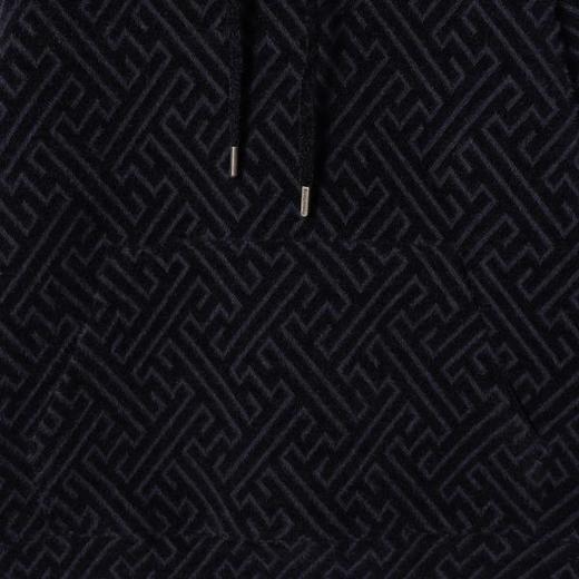 WY1279SDSA男士秋冬新款痞帅男装潮牌撞色提花字母抽绳连帽卫衣百搭宽松 商品图3