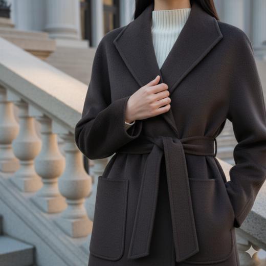 双面手工羊绒大衣 商品图3