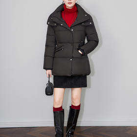 「高货wl」全新升级【铂金会员533/天猫719/差价186】(12154)洛诗琳收腰显瘦中长款羽绒服2025冬季新款保暖连帽外套女