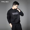 PINLI品立2025秋季新款男士宽松字母压胶圆领长袖套头卫衣上衣潮BG253109012 商品缩略图2