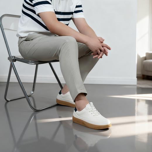 舒乐高鞋子男鞋隐形内增高6cm休闲鞋男款板鞋小白鞋透气运动鞋男 商品图5