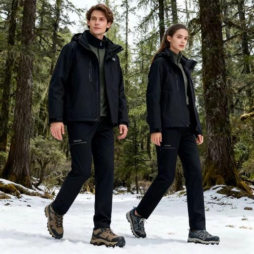 热卖中！！浪莎加绒情侣三防软壳冲锋裤 防污防风防泼水 商品图4