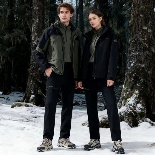 热卖中！！浪莎加绒情侣三防软壳冲锋裤 防污防风防泼水 商品图1