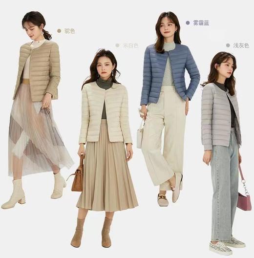 【90白鸭绒 轻薄款内胆羽绒服女】保暖短款 圆领 内穿打底外套 商品图4