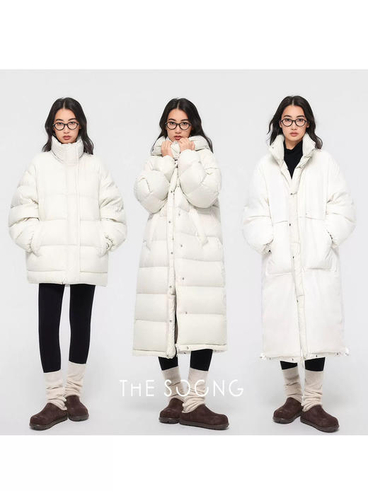 THESOONG"多种穿法"定制高克重90白鹅绒锁保暖羽绒服HWYRF8053 商品图1