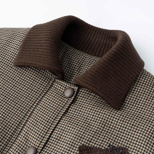 HERLIAN 2025年冬季新品 格纹撞色拼接蝴蝶结装饰短外套女 商品图2