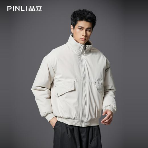 PINLI品立2025冬季新款潮牌立领飞行棉衣男士工装风宽松棉服外套GD253105188 商品图3