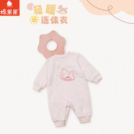 棉果果冬季新品女童可爱夹棉保暖加厚爬衣夹棉连体衣M422720825744 商品图0