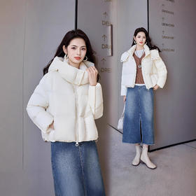 ASE 7769白鸭绒泡芙短款羽绒服洋气加厚外套