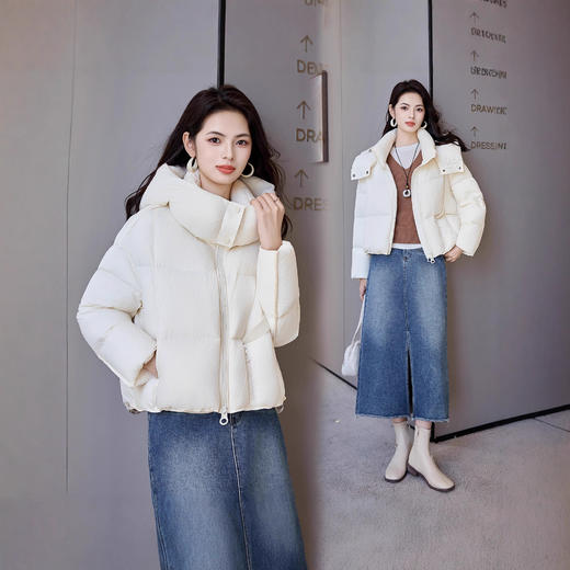 ASE 7769白鸭绒泡芙短款羽绒服洋气加厚外套 商品图0