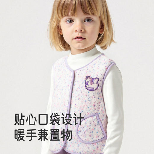 英氏儿童马甲秋冬季保暖男童女童加绒背心中大童新款外搭马甲外套 商品图4