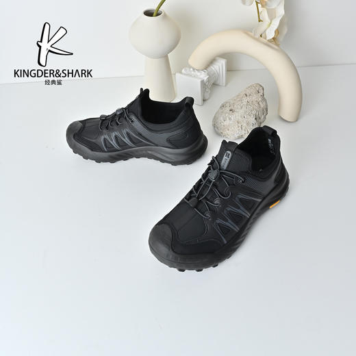 经典鲨2025年冬季专柜新品加绒男士通勤舒适跑步休闲鞋KW10-555121 商品图2