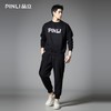 PINLI品立2025秋季新款男士宽松字母压胶圆领长袖套头卫衣上衣潮BG253109012 商品缩略图1