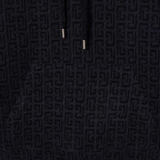 SDSA男士秋冬新款痞帅男装潮牌撞色提花抽绳连帽卫衣百搭套头上衣 商品图3