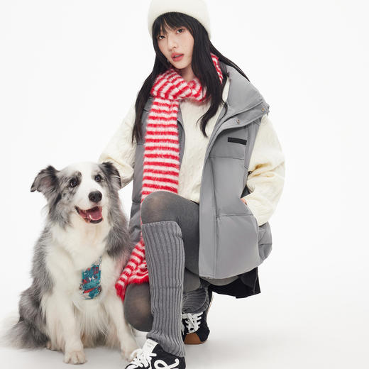 gxg.jeans男装 多色简约小标休闲保暖宽松羽绒马甲背心 25冬新品 商品图2