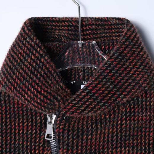 WT274SDSA男士秋冬新款痞帅男装休闲彩色竖纹斜拉链连帽卫衣百搭时尚 商品图2