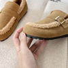 D111309森系复古加绒乐福鞋女2025秋冬款一脚蹬软底勃肯鞋棉鞋 商品缩略图11