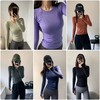lulu同款健身跑步瑜伽撸铁长袖女速干圆领运动跑步健身衣修身普拉提透气长袖T恤 商品缩略图0