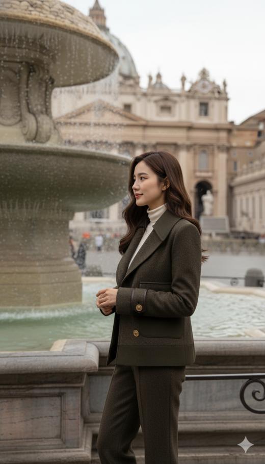 双排扣撞活动领外套 商品图4