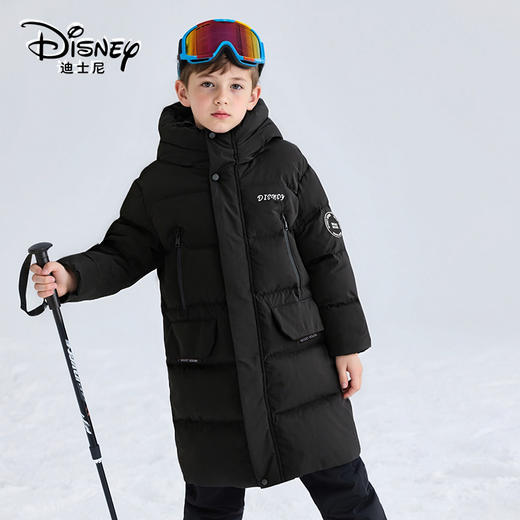 Disney/迪士尼儿童中长款羽绒服男女中大童加厚连帽防风保暖羽绒外套XMT4SU886 商品图4