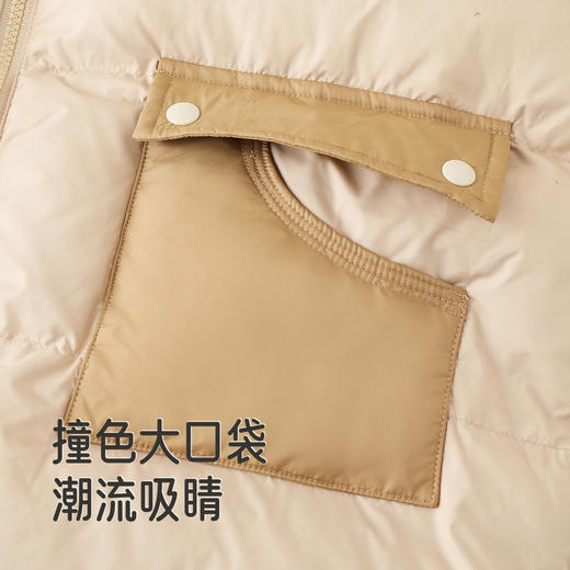 英氏儿童棉服连帽外套夹棉不漏风保暖锁温休闲秋冬男童外搭棉袄 商品图3