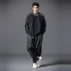 PINLI品立2025秋季新款男士金属流苏织带圆领宽松套头卫衣上衣潮B253109098 商品缩略图4