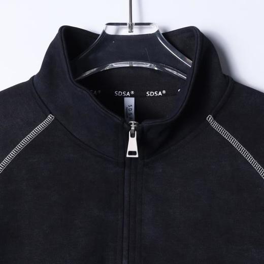 WY1318SDSA男士秋冬新款痞帅男装潮牌扎染撞色缝线半拉链立领卫衣百搭 商品图2