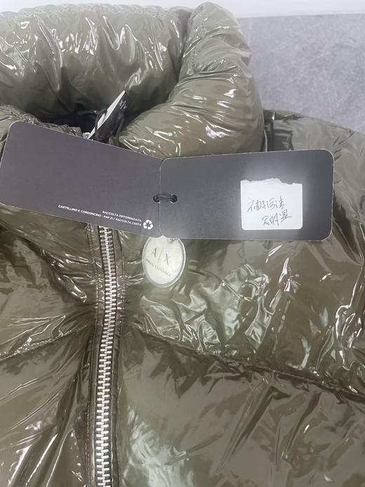 瑕疵Armani Exchange/AX 男士亮面绗缝logo印花全拉链立领保暖羽绒服 商品图2