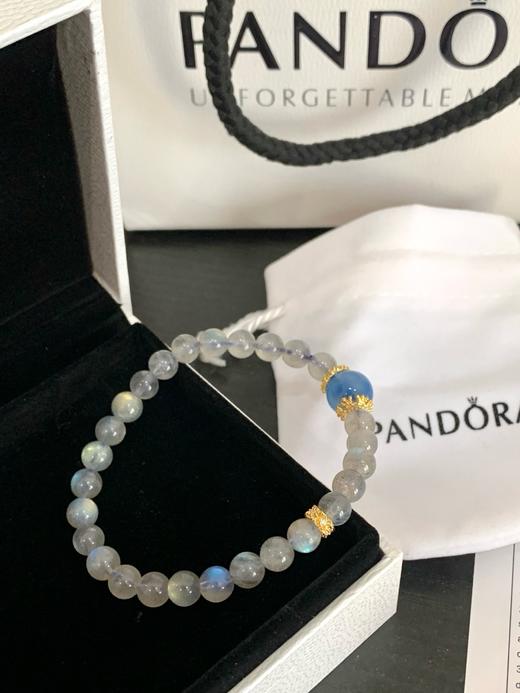 D111344海蓝宝白月光手链露思同款水晶手链 商品图5