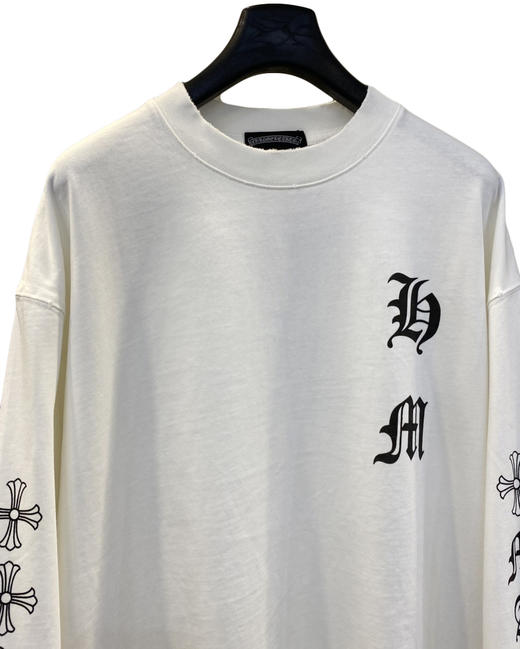 中性款破损印花长袖T恤ba009 商品图2