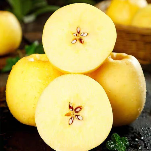 石家庄优选仓库速达，蕃田&维纳斯苹果，其貌不扬的黄金维纳斯，表皮金黄诱人，酥脆可口，香味浓郁，净重约5.5斤/8枚礼盒装/（家庭装无礼盒） 商品图2
