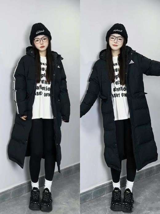 D111323男女情侣款中长款连帽羽绒棉连帽棉服 商品图8