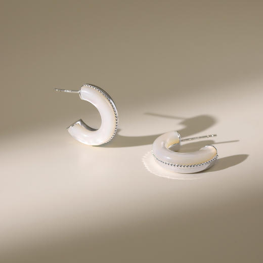 ARSIS｜流光系列 珠光月影耳钉 商品图7