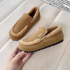 D111309森系复古加绒乐福鞋女2025秋冬款一脚蹬软底勃肯鞋棉鞋 商品缩略图8