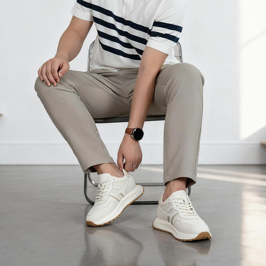 舒乐高男鞋增高鞋8cm休闲鞋男款老爹鞋透气运动鞋厚底跑步鞋 商品图2