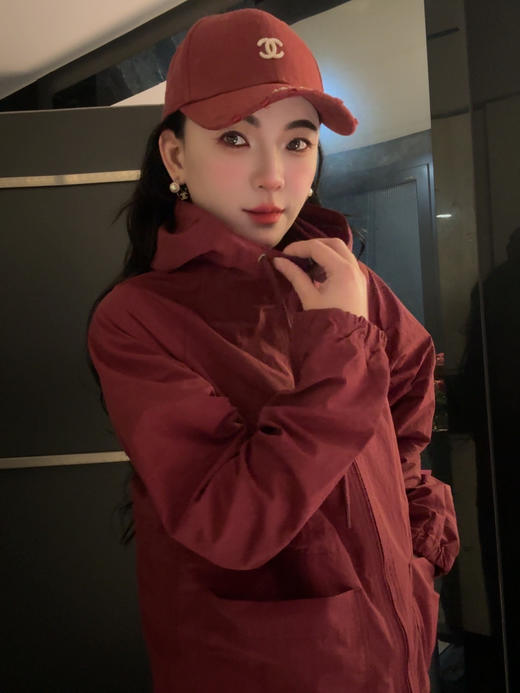 运动系列 收腰宽松连帽夹克 商品图4