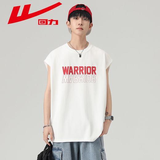 回力纯棉T恤男士2025夏季新款美式复古重磅背心宽松潮流无袖上衣 商品图0