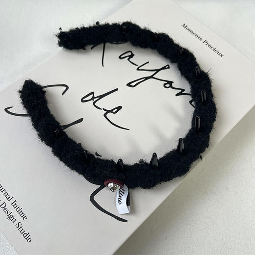 韩系波浪银标绕时尚毛绒发箍-纪念日百货门店同款167044072 商品图3